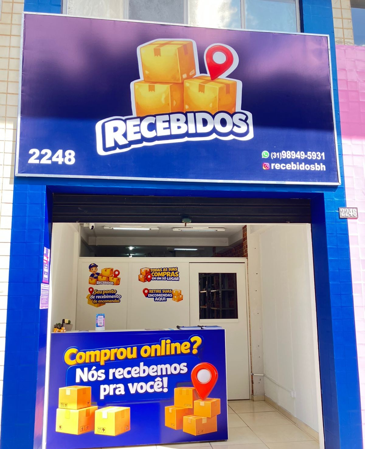 Fachada da loja Recebidos BH